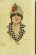 NANNI SIGNED 1910s POSTCARD - GLAMOUR WOMAN - N.308-3 (BG786) - Nanni