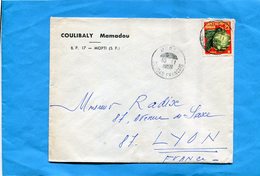 MARCOPHILIE -lettre-Soudan Français Cad MOPTI-1959-pour France-stamps A O F-N°69 Fleur Adenopus - Storia Postale