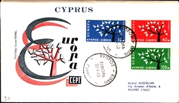 12188) CIPRO BUSTA FDC EUROPA CEPT 1963 - Otros & Sin Clasificación