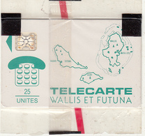 WALLIS & FUTUNA - Cartes Des Iles, First Issue 25 Unites(vert), Chip SC4, CN : 23542, 07/91, Mint - Wallis E Futuna