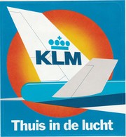 KLM Thuis In De Lucht, Sticker 13cm X 15cm - Pegatinas