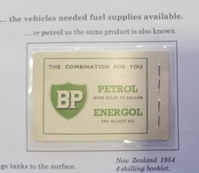 O) 1954 NEW ZEALAND, OIL - PETROLEUM  - BOOKLET - PETROL ENERGOL - THE VEHICLES NEEDED SUPLIES AVAILABLE, XF - Carnets
