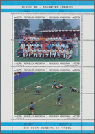 Argentinien: 1986, Winner At Football World Championship Mexico Complete Set Of 16 In Two Se-tenant - Other & Unclassified