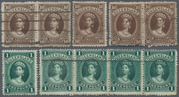 Queensland: 1882/1900 (ca.), QV Heads Large Types 2s.6d. Vermilion, 5s. Rose, 10s. Brown And £1 Deep - Storia Postale
