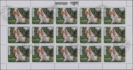 Bhutan: 1966/1973 (ca.), Huge Stock Of Used Perforated And Imperforated Stamps With Hundreds Of Copi - Bhután