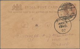 Birma / Burma / Myanmar: 1937/90, Ca. 50 Covers And Unused And Used Postal Stationeries (envelopes, - Myanmar (Birmanie 1948-...)