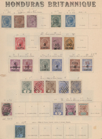Britisch-Honduras: 1865/1960 (ca.), Used And Mint Collection On Ancient Album Pages, Showing A Good - Britisch-Honduras (...-1970)