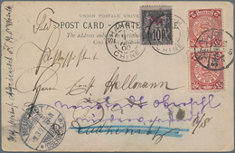 China: 1898/1902, Coiling Dragons On Ppc (5, Inc. 1900 Combo-card With French Offices), On Cover (2, - Other & Unclassified