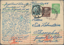 China: 1940/41, The Joseph Lebenstein (Berlin 1872-1944 Theresienstadt/Terezin) Correspondence To Ch - Other & Unclassified