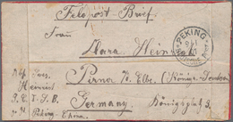 China - Fremde Postanstalten / Foreign Offices: Germany, Field Posts, 1900/05, 1901 Red-band Cover " - Other & Unclassified