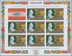 Cook-Inseln: 1967/1989. Lot Of 6,029 IMPERFORATE (instead Of Perforated) Stamps Inclusive Souvenir A - Cook Islands