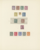 Dominica: 1877-86, Collection Mint And Used On Four Album Leaves Including SG 9 Mint Hinged And Othe - Dominica (1978-...)