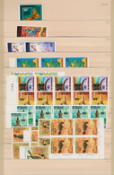 Dschibuti: 1977/1989, Comprehensive MNH Stock In A Thick Album With Plenty Of Material From Overprin - Otros & Sin Clasificación