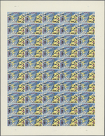 Dubai: 1964, SPACE RESEARCH Investment Lot Of 28 Complete Panes With 50 Stamps Each Of The 20np. On - Dubai