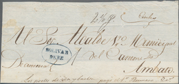 Ecuador: 1840's BOLIVAR (Riobamba's Name From 1839-1849): Group Of Eight Covers/court Documents From - Equateur