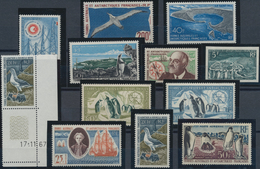 Französische Gebiete In Der Antarktis: 1956/1969, Lot Of Eleven Better Stamps Plus One Imperforate C - Cartas & Documentos