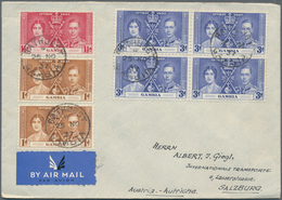 Gambia: 1880 Holding Of About 150 Unused And Used Postal Stationery Postcards And Registered Envelop - Gambie (1965-...)