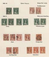 Grenada: 1861/1881, Mainly Used Collection Of 54 Stamps Of Early QV Issues On Written Up Album Pages - Granada (...-1974)