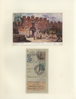 Holyland: 1908-14, "Italian Post In The Holy Land" : Album Containing 10 Cards, One Mint Gerusalemme - Palästina