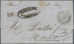 Indien - Vorphilatelie: 1807-1860 Ca.- HANDSTRUCK COVERS: Collection Of 49 Stampless Covers, Many Wr - ...-1852 Prefilatelia