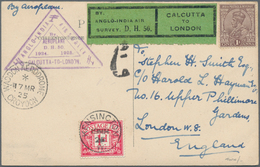 Indien - Flugpost: 1925-33 Three Scarce And Special Flight Covers, With 1) 1925 Aeroplane Picture Po - Poste Aérienne