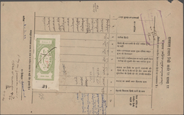 Indien - Besonderheiten: 1890's-1940's Ca.: Collection Of 35 Different Stamped Papers, Some With Res - Autres & Non Classés