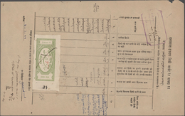 Indien - Besonderheiten: 1890's-1940's Ca.: Collection Of 35 Different Stamped Papers, Some With Res - Other & Unclassified