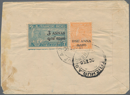 Indien - Feudalstaaten - Tranvancore-Cochin: TRAVANCORE-COCHIN 1949-50: Group Of 50 Covers And Cards - Andere & Zonder Classificatie