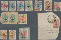 Iran: 1922, 14 Stamps With "CONTROLE" Overprint Varieties, Shifted And Double, Fine Group - Iran