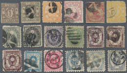 Japan: 1872/1953, Mint And Mostly Used In Two Small Stockbooks, Forgeries Not Counted, Also Iran (Pe - Autres & Non Classés