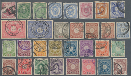 Japanische Post In China: 1876/1945, Used On 10 Larger Stockcards Inc. Forerunners, Ovpts. With 5y A - 1943-45 Shanghai & Nanjing