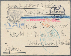 Lagerpost Tsingtau: Matsuyama, 1915/17, Incoming Envelopes (3) To Vizefeldwebel Robert Kleemann With - China (offices)
