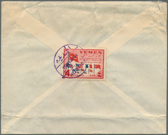 Jemen: 1950/1965 (ca.), Assortment Of 55 Covers, Apparently Mainly Commercial Mail (postal Wear/impe - Yemen