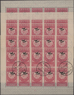 Jemen: 1954, Provisionals, Stock Of The Overprint "airplane" And "airplane And Year Dates", Four Dif - Jemen