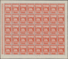 Jemen: 1958, 20b. And 1i. Not Issued Definitves In Complete Sheets Of 50 Stamps Each Mint Never Hing - Yémen