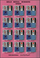 Jemen: 1969/1972, U/m Collection Of (unfolded) Complete Sheets Comprising Only Complete Sets, Good T - Yémen