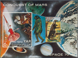 Jemen: 1971, Conquest Of The Mars (Space Projects) Perf. Miniature Sheet 6b. 'Daedalus, Spaceship An - Yémen