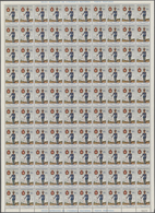 Kap Verde: 1965, Military Uniforms, 100 X Michel No. 333/340 In Mint Never Hinged Full Sheets. Catal - Cap Vert