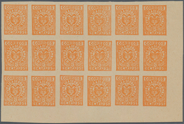 Kolumbien: 1902, Imperforate CARTAGENA Coat Of Arms 5c. Orange On Ungummed Paper In A Lot With Appro - Kolumbien