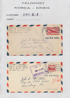 Korea-Süd: 1945/49, US-troops In South Korea: Military Mission And Base Unit Covers (42 With Airmail - Korea, South