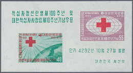 Korea-Süd: 1959, Red Cross Souvenir Sheet, Lot Of 100 Pieces Mint Never Hinged. Michel Block 137 (10 - Corea Del Sur