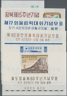 Korea-Süd: 1959/1961, Accumulation Of 15 Different Miniature Sheets In Different Quantities With Sev - Corea Del Sud