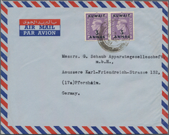 Kuwait: 1951/56, Airmail Covers 11) To Pforzheim/West Germany W. KGVI (3) And QEII (8). - Koeweit