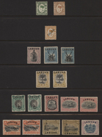 Labuan: 1880-1904: Mostly Mint Collection Starting With Three QV Stamps Incl. 40c. Optd. "SPECIMEN", - Other & Unclassified