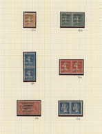 Libanon: 1924, DOUBLE OVERPRINTS, Bilingual Issue, Petty MNH Collection Of Four Pairs And Two Single - Libano
