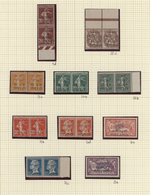 Libanon: 1924, INVERTED OVERPRINTS, Petty MNH Collection Of Eight Pairs And Two Single Stamps Showin - Liban