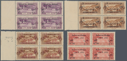 Libanon: 1926, Refugee Relief Overprints, MNH Lot Of Overprint Varieties: Maury Nos. 64c (2), 65b Bl - Libanon