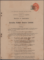 Malaiische Staaten - Straits Settlements: 1870's-1930's Ca: More Than 1000 Fiscal Documents, Most Of - Straits Settlements