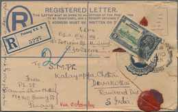 Malaiische Staaten - Straits Settlements: 1920's-30's: Group Of 22 Postal Stationery Registered Enve - Straits Settlements