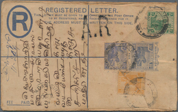 Malaiischer Staatenbund: 1920's-30's: 23 Postal Stationery Registered Envelopes KGV. Used From Vario - Federated Malay States